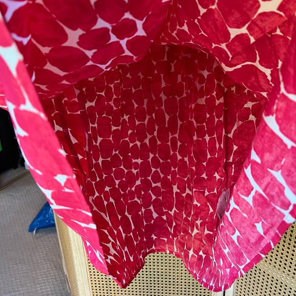 Banana Republic Red and White A-Line Skirt - Picture 4 of 6